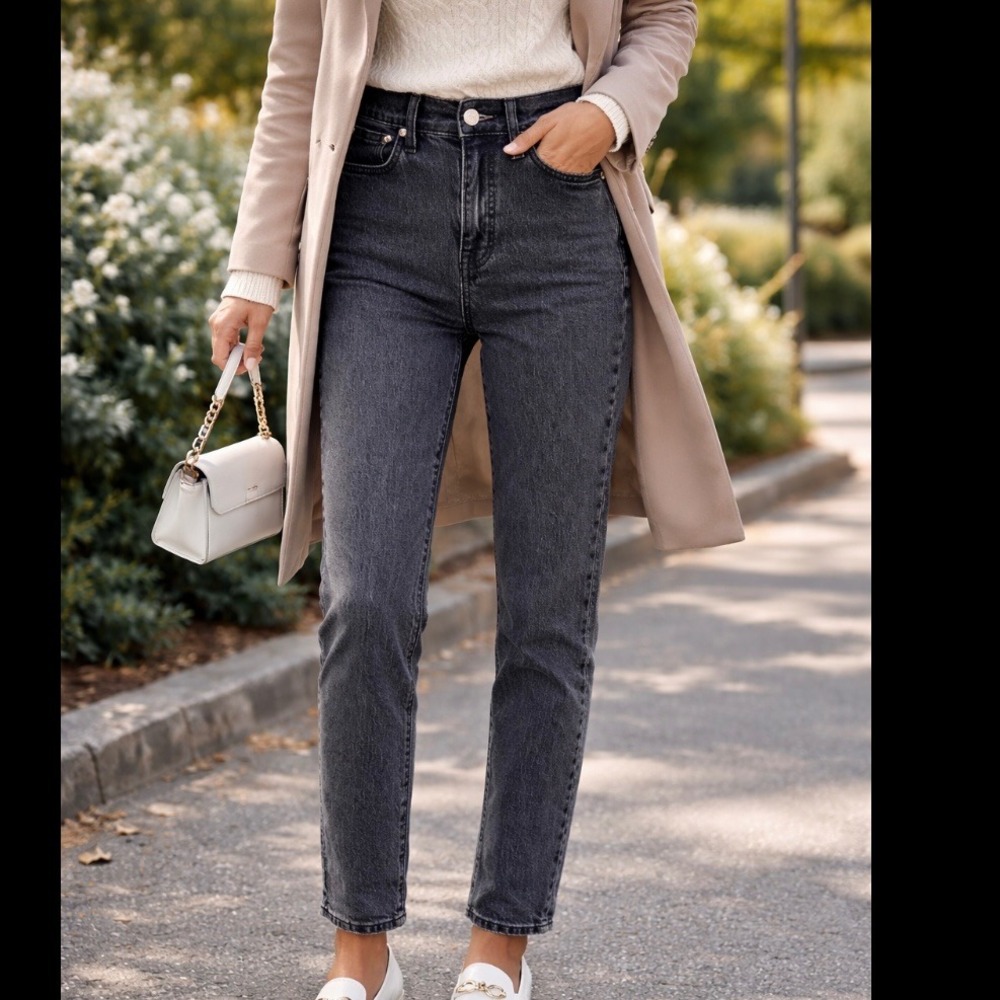 Madewell The Mid Rise Perfect Vintage Jean Black‎ crop Size 23